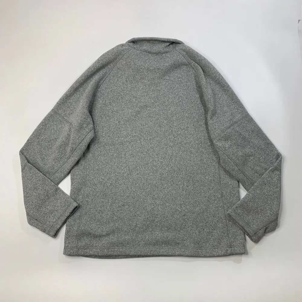 The North Face Sweatshirt Mens L Large Iron Grizzly Fleece Quarter Zip Pullover
